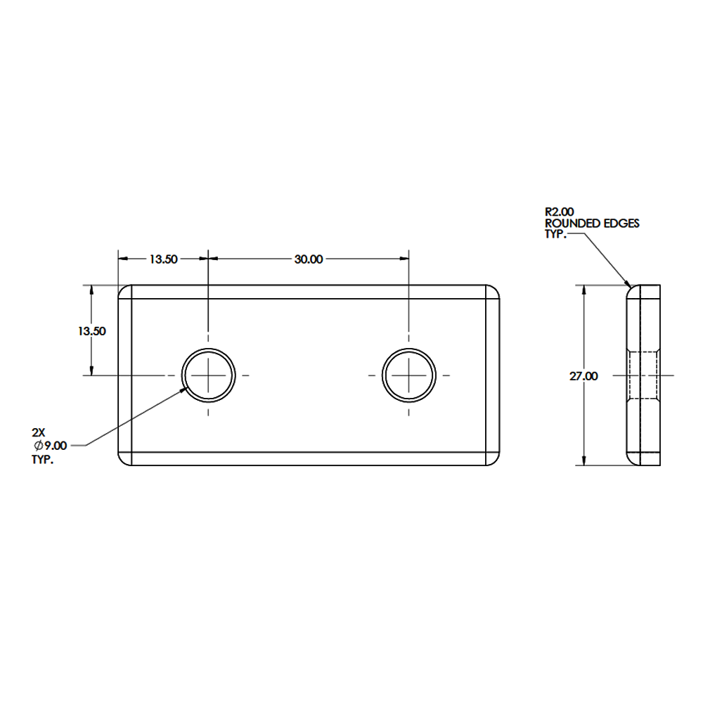 41-100-3SS MODULAR SOLUTIONS TIE PLATE 30 X 60 WITH STAINLESS STEEL HARDWARE